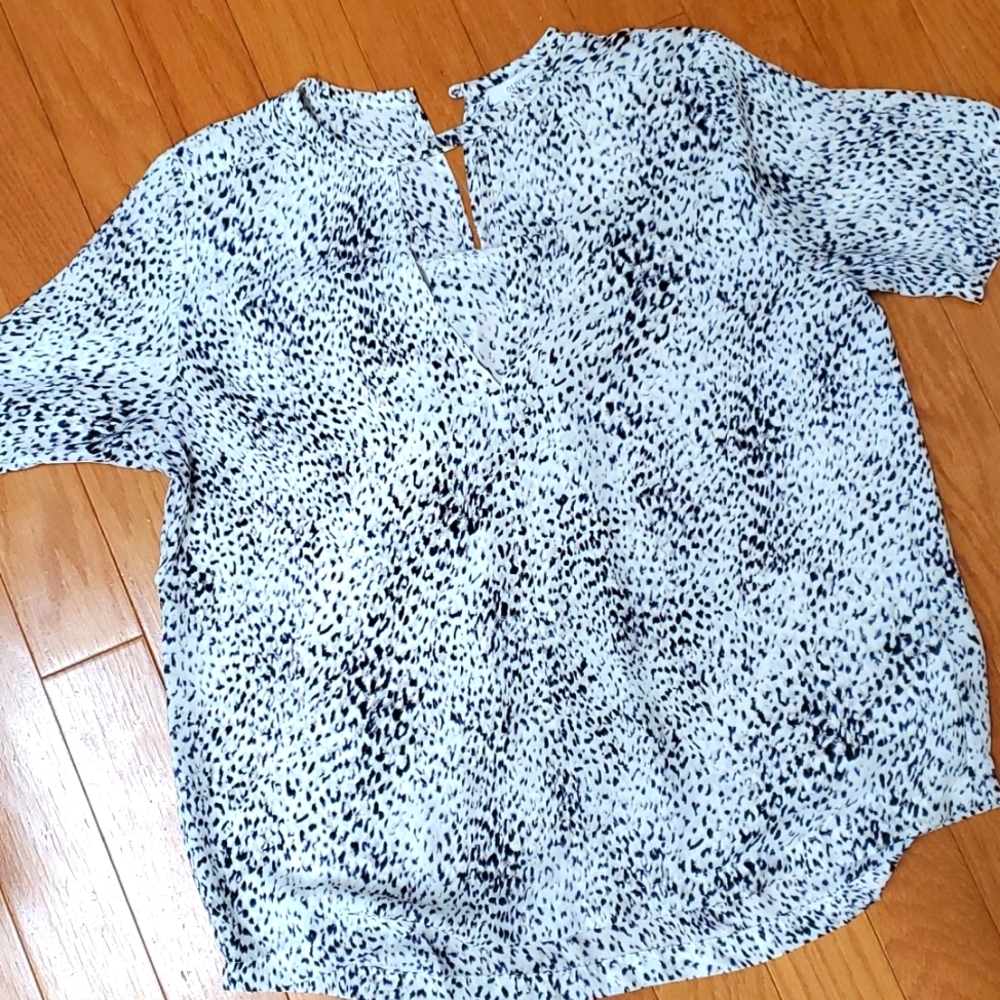Leopard Black/White Blouse